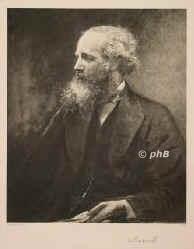 Maxwell, James Clerk, 1831 - 1879, Edinburgh, Cambridge, Englischer Physiker und Mathematiker. Begrnder der elektrischen Lichttheorie., Portrait, PHOTO-HELIOGRAVUERE:, Dickinson pinx.