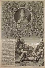 PAPST: Benedict XIII. (Pietro Francesco Orsini), , 1649 - 1730, Gravina (Prov Bari), Rom, Regent 172430. 1667 Dominikaner, 1672 Kardinal, 1675 Erzbischof von Manfredonia, 1680 von Cesena, 1686 von Benevent, 1724 Papst., Portrait, KUPFERSTICH:, I. A. Pfeffel exc.