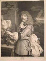 Harcourt, Henri de Lorraine, comte d', 1601 - 1666, , , Sohn von Charles de Lorraine, duc d'Elbeuf (..) u. Marguerite de Chabot, comtesse de Charny (..).  Franzsischer General in Piemont und den spanischen Niederlanden, Oberstallmeister (Grand cuyer), Gouverneur von Anjou., Portrait, KUPFERSTICH:, N. Mignard pinx.   Ant. Masson sc. 1667.