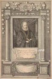 Leyser, Polycarp (II), 1587 - 1633, , , Theologe, Superintendent in Leipzig., Portrait, KUPFERSTICH:, Bcklin sc. Leipz[ig]