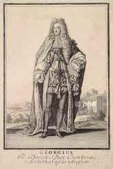 DÄNEMARK: Georg, Prinz von Dänemark, 1683 kgl. Prinzgemahl von Großbritannien, 1653 - 1708, Kopenhagen, London, Jüngster (dritter) Sohn von König Friedrich III. von Dänemark (1609–1670) und Sophie Amalie von Braunschweig–Lüneburg (1628–1685); vermählt 1683 mit Queen Anne von Großbritannien (1665–1714), jüngere Tochter von König Jakob II. Stuart.  [–> ENGLAND: George, kgl. Prinzgemahl, Portrait, , 