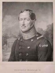 BRANDENBURG-PREUSSEN: Friedrich Wilhelm III., Knig von Preuen, 1770 - 1840, Potsdam, Berlin, Regent 17971840. ltester Sohn u. Nachfolger von Knig Friedrich Wilhelm II. (17441797), aus 2.Ehe mit Friederike von HessenDarmstadt (17511805); vermhlt 1) 1793 mit Luise von MecklenburgStrelitz (17761810); 2) 1824 mit Grfin Auguste von Harrach, cr Frstin von Liegnitz u. Grfin von Hohenzollern (18001873)., Portrait, LITHOGRAPHIE:, Gemalt v. Prof. F[ranz] Krger.  C. Wildt lith.